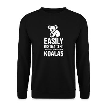 Koala Sayings Koalas Funny Koala Gift - Unisex Sweatshirt - black - Front - Alina (178cm) & Michal (187cm)