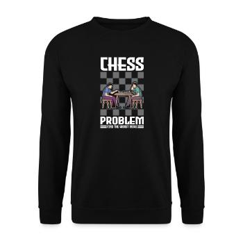 Chess Chess Player Chessboard - Unisex Sweatshirt - black - Front - Alina (178cm) & Michal (187cm)