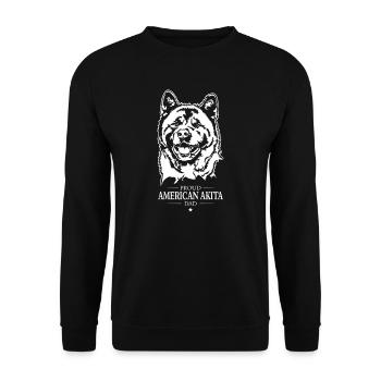 American Akita Dad Hunde Hund Akita Inu Wilsigns - Unisex Pullover - Schwarz - Vorne - Alina (178cm) & Michal (187cm)