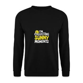 Sunny Summer Moments Vibes Summer Sun - Unisex Sweatshirt - black - Front - Alina (178cm) & Michal (187cm)