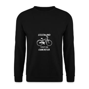 Gegewind Forms The Character Bike T-Shirt - Unisex Sweatshirt - black - Front - Alina (178cm) & Michal (187cm)