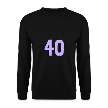 40. 40 YEARS. 40th ANNIVERSARY. 40TH ANNIVERSARY. - Unisex Sweatshirt - black - Front - Alina (178cm) & Michal (187cm)