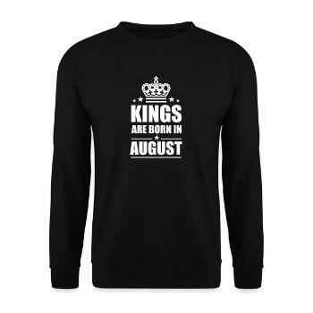 Birthday august - Unisex Pullover - Schwarz - Vorne - Alina (178cm) & Michal (187cm)
