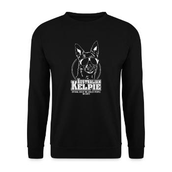 AUSTRALIAN KELPIE coolest people Wilsign's herding dog - Unisex Sweatshirt - black - Front - Alina (178cm) & Michal (187cm)