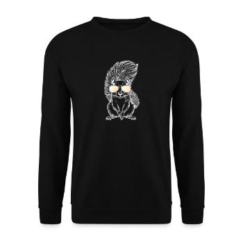 Squirrel 🐿️ - Unisex Sweatshirt - black - Front - Alina (178cm) & Michal (187cm)
