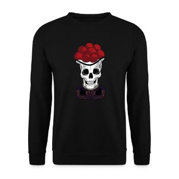 Black Forest Bollenhut skull - Unisex Sweatshirt - black - Front - Alina (178cm) & Michal (187cm)