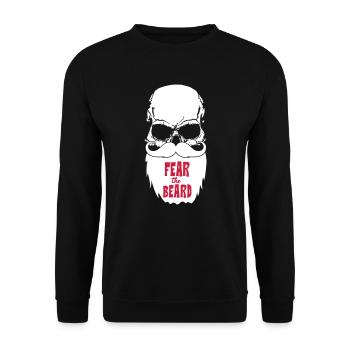 Fear the beard - Unisex Sweatshirt - black - Front - Alina (178cm) & Michal (187cm)