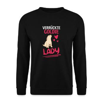 Goldie Hunde Frauen Geschenk Golden Retriever - Unisex Pullover - Schwarz - Vorne - Alina (178cm) & Michal (187cm)