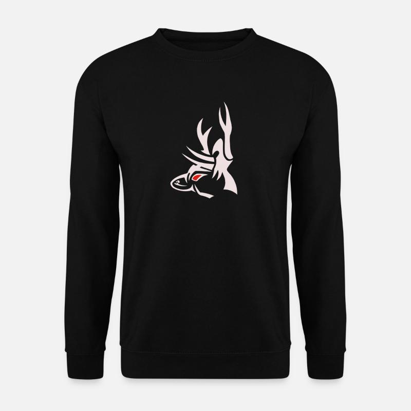 Cerf3 1 blanc - Sweat-shirt Unisexe - noir