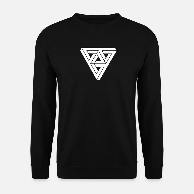Optical illusion Triangle Minimal Shape - Unisex Sweatshirt - black