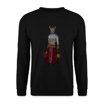 Der Dämonenfürst und seine Morgensterne - Unisex Pullover - Schwarz - Vorne - Alina (178cm) & Michal (187cm)
