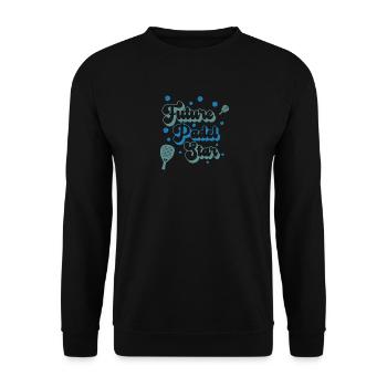 Future Padel Star - Padel Tennis Star - Unisex Pullover - Schwarz - Vorne - Alina (178cm) & Michal (187cm)