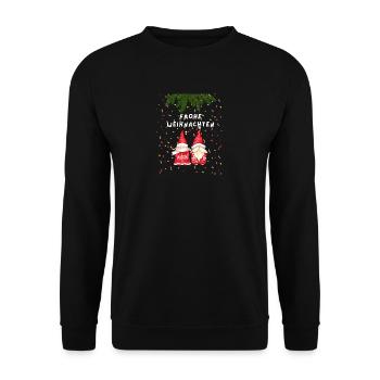 Frohe Weihnachten - Elfen - Unisex Pullover - Schwarz - Vorne - Alina (178cm) & Michal (187cm)