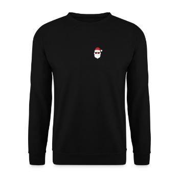 Weihnachten - Merry Christmas - Bad Santa - Unisex Sweatshirt - black - Front - Alina (178cm) & Michal (187cm)