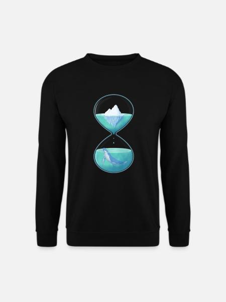 Whale Hourglass - Unisex Sweatshirt - black