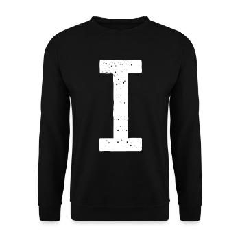 I Lettre - Sweat-shirt Unisexe - noir - Devant - Alina (178cm) & Michal (187cm)