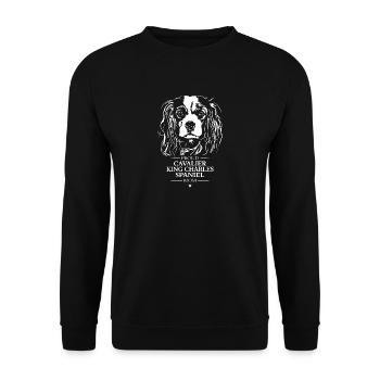 Cavalier King Charles Épagneul Maman Chiens Wilsigns - Sweat-shirt Unisexe - noir - Devant - Alina (178cm) & Michal (187cm)
