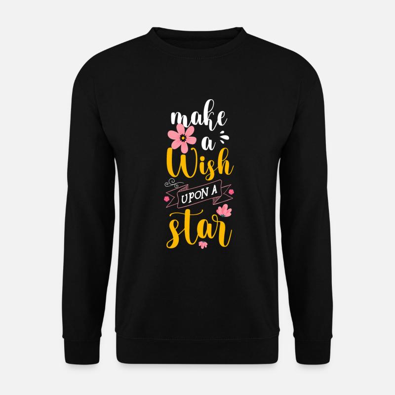 Stern Wunsch - Unisex Pullover - Schwarz