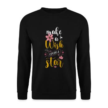 Starry Sky Wish Space Moon - Sweat-shirt Unisexe - noir - Devant - Alina (178cm) & Michal (187cm)