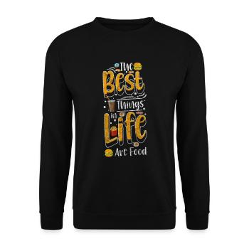 Mahlzeit Hotel - Unisex Pullover - Schwarz - Vorne - Alina (178cm) & Michal (187cm)