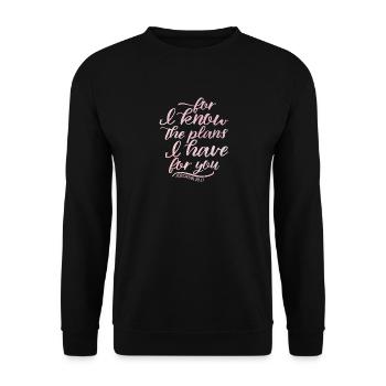The Plans I Have Jeremiah 29:11 Christian - Unisex Sweatshirt - black - Front - Alina (178cm) & Michal (187cm)