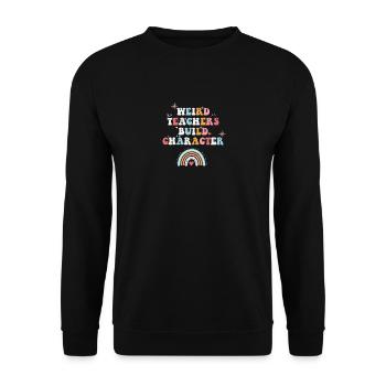 Weird Teachers Build Character - Sweat-shirt Unisexe - noir - Devant - Alina (178cm) & Michal (187cm)