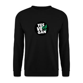 Yes Vegan / Yes ve gan (3c) - Unisex Sweatshirt - black - Front - Alina (178cm) & Michal (187cm)