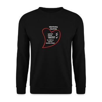 Romantische Liebesherz-valentinstag-paare - Unisex Pullover - Schwarz - Vorne - Alina (178cm) & Michal (187cm)