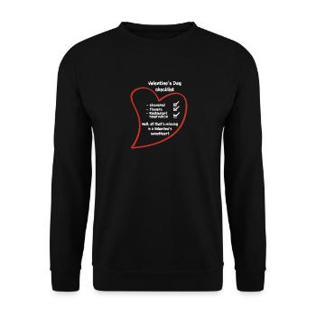 Romantic Love Heart Valentine's Day Couple - Unisex Sweatshirt - black - Front - Alina (178cm) & Michal (187cm)