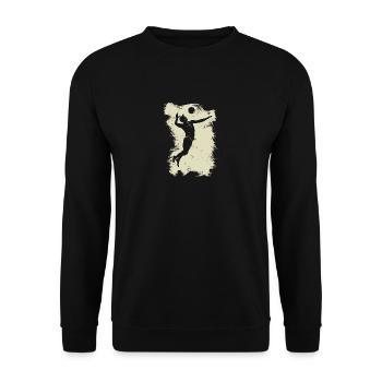 Volleyball Beach Grunge Vintage - Unisex Sweatshirt - black - Front - Alina (178cm) & Michal (187cm)