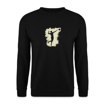 Volleyball Beach Grunge Vintage - Unisex Sweatshirt - black - Front - Alina (178cm) & Michal (187cm)