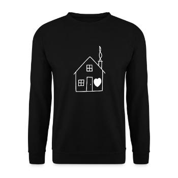 Maison maison amour - Sweat-shirt Unisexe - noir - Devant - Alina (178cm) & Michal (187cm)