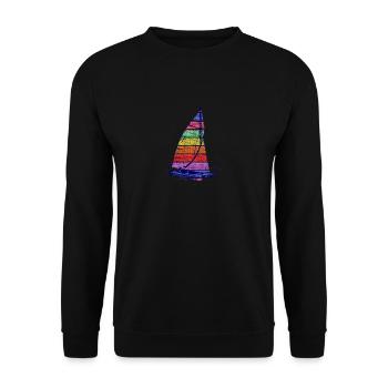 Catamaran Arc-en-ciel Liberté - Sweat-shirt Unisexe - noir - Devant - Alina (178cm) & Michal (187cm)