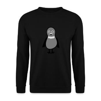 Taube 3 - Unisex Pullover - Schwarz - Vorne - Alina (178cm) & Michal (187cm)