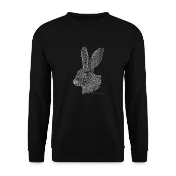 Hare - Unisex Sweatshirt - black - Front - Alina (178cm) & Michal (187cm)