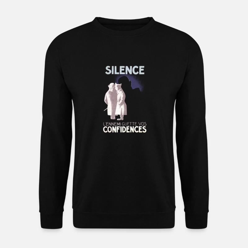 SiLENCE.. on vous écoute! (Style 1) - Sweat-shirt Unisexe - noir