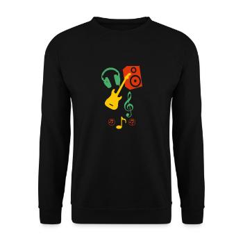 music - Unisex Sweatshirt - black - Front - Alina (178cm) & Michal (187cm)