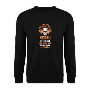 HISTORIKER - Unisex Pullover - Schwarz - Vorne - Alina (178cm) & Michal (187cm)