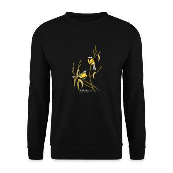 Kohlmeise - Unisex Pullover - Schwarz - Vorne - Alina (178cm) & Michal (187cm)