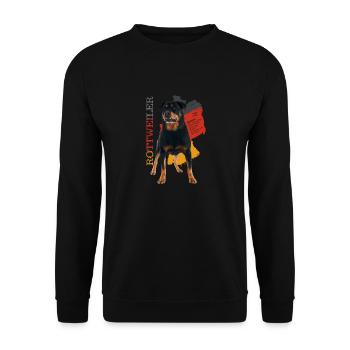 Rottweiler - Unisex Sweatshirt - black - Front - Alina (178cm) & Michal (187cm)