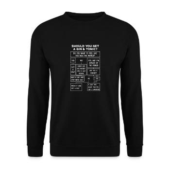 Gin Tonic Guide - Unisex Pullover - Schwarz - Vorne - Alina (178cm) & Michal (187cm)