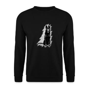 German shepherd - Unisex Sweatshirt - black - Front - Alina (178cm) & Michal (187cm)