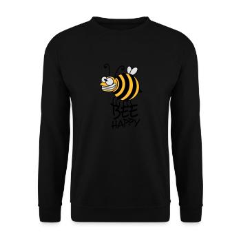 Abeille abeille fou épais heureux - Sweat-shirt Unisexe - noir - Devant - Alina (178cm) & Michal (187cm)