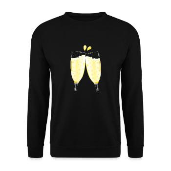 Smiley Cheers - Unisex Sweatshirt - black - Front - Alina (178cm) & Michal (187cm)