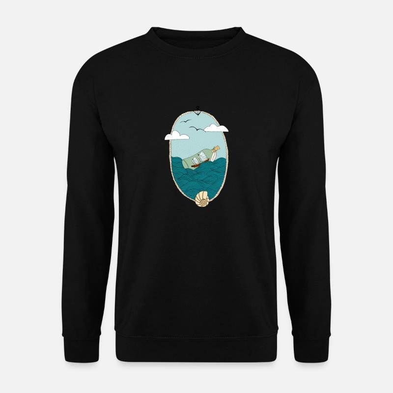 Salzwasserliebe I Martime Botschaft aus dem Meer - Unisex Pullover - Schwarz