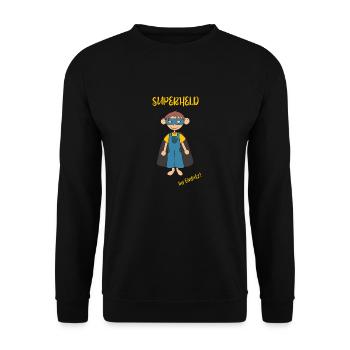 Superheld - Unisex Pullover - Schwarz - Vorne - Alina (178cm) & Michal (187cm)