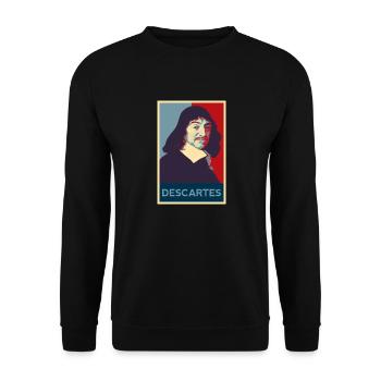 René Descartes Shirt - Unisex Pullover - Schwarz - Vorne - Alina (178cm) & Michal (187cm)