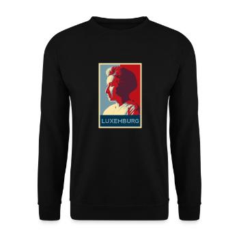 Rosa Luxemburg - Unisex Sweatshirt - black - Front - Alina (178cm) & Michal (187cm)