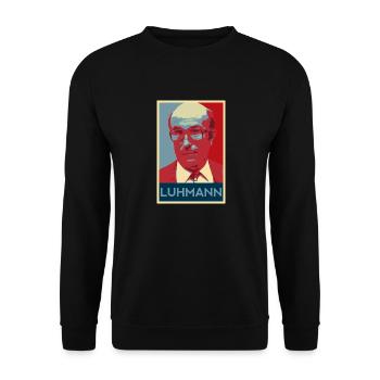 Niklas Luhmann systems theory - Unisex Sweatshirt - black - Front - Alina (178cm) & Michal (187cm)