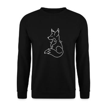 Renard - Sweat-shirt Unisexe - noir - Devant - Alina (178cm) & Michal (187cm)